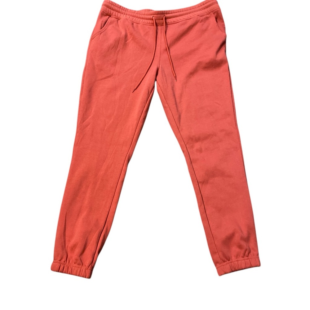 Just Be Women’s Jogger Sweatpants Plus Size 1X Burnt Orange Pockets Pull On